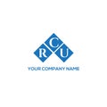 RCU letter logo design on BLACK background. RCU creative initials letter logo concept. RCU letter design Royalty Free Stock Photo