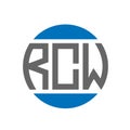 RCW letter logo design on white background. RCW creative initials circle logo concept Royalty Free Stock Photo