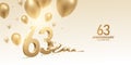 63rd Anniversary Celebration Background Royalty Free Stock Photo