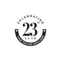 23rd anniversary logo design template