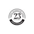 23rd anniversary logo design template