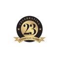 23rd anniversary logo design template