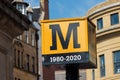 Yellow Metro beacon in Newcastle City Centre Grainger Town - public transport, subway, rail