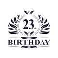 23 years Birthday logo, 23rd Birthday celebration