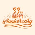 33rd Happy Anniversary greeting, Thirty Three Years Anniversary Celebration