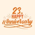 23rd Happy Anniversary greeting, Twenty Three Years Anniversary Celebration