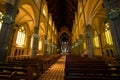 Interior view of St Patrick`s Cathedral a Roman Catholic Cathedral church in Melbourne Victoria Australia Royalty Free Stock Photo