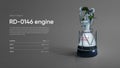 RD-0146 Rocket engine 3D illustration poster