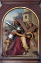 3rd Stations of the Cross, Jesus falls the first time Royalty Free Stock Photo