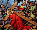 3rd Stations of the Cross, Jesus falls the first time