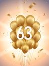 63rd Year Anniversary Background Royalty Free Stock Photo