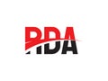 RDA Letter Initial Logo Design Vector Illustration