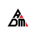 RDM triangle letter logo design with triangle shape. RDM triangle logo design monogram. RDM triangle vector logo template with red Royalty Free Stock Photo