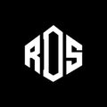 RDS letter logo design with polygon shape. RDS polygon and cube shape logo design. RDS hexagon vector logo template white and Royalty Free Stock Photo