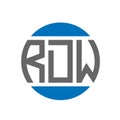 RDW letter logo design on white background. RDW creative initials circle logo concept. Royalty Free Stock Photo