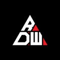 RDW triangle letter logo design with triangle shape. RDW triangle logo design monogram. RDW triangle vector logo template with red Royalty Free Stock Photo
