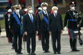 THE RE-ELECTED PRESIDENT SERGIO MATTARELLA AND MARIO DRAGHI IN PIAZZA VENEZIA AT MEMORIA Ã¢â¬ÅMILITE IGNOTO