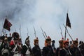 Re-enactment of the Battle of Austerlitz (1805), Czech Republic. Royalty Free Stock Photo