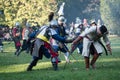 Re-enactment of battle for Pressburg at Bratislava, Slovakia on September 30, 2017 Royalty Free Stock Photo