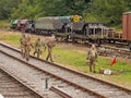 Re-enactment 1940 weekend, Embsay, Yorkshire, UK Royalty Free Stock Photo