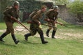 Re-enactment of the WWII Battle at Orechov Royalty Free Stock Photo