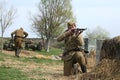 Re-enactment of the WWII Battle at Orechov Royalty Free Stock Photo