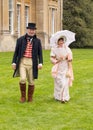 British Regency Period Attire, Worcestershire England. Royalty Free Stock Photo