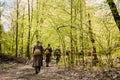 Re-enactors Dressed As Soviet Russian Red Army Infantry Soldiers