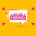 We`re Hiring, Advertising poster or template design.