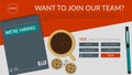 We're hiring join our team landing page banner