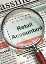 We`re Hiring Retail Accountant. 3D.