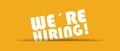 WeÃÂ´re Hiring - Vector Illustration With Shadow On Yellow