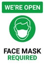 Please wear a face mask and keep your distance to protect from Covid-19 Royalty Free Stock Photo