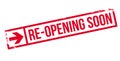Re-opening soon stamp Royalty Free Stock Photo