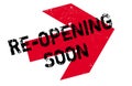 Re-opening soon stamp Royalty Free Stock Photo