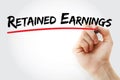 RE - Retained Earnings text