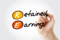 RE - Retained Earnings acronym