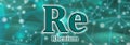 Re symbol. Rhenium chemical element Royalty Free Stock Photo