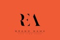 REA abstract letter logo design Royalty Free Stock Photo