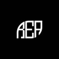 REA letter logo design on black background. REA creative initials letter logo concept. REA letter design
