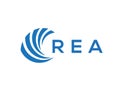 REA letter logo design on white background. REA creative circle letter logo concept