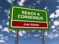 Reach a consensus traffic sign Royalty Free Stock Photo