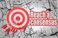 Reach a consensus word with red arrow and board