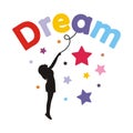 Reach dream vector illustration editable Royalty Free Stock Photo