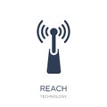 Reach icon. Trendy flat vector Reach icon on white background fr