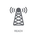 Reach icon. Trendy Reach logo concept on white background from T