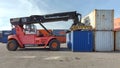 Reach Stacker Picking Container