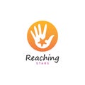 reach star dreams logo vector design template Royalty Free Stock Photo