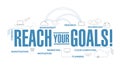 reach your goals diagram plan concept