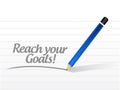 Reach your goals message illustration design Royalty Free Stock Photo